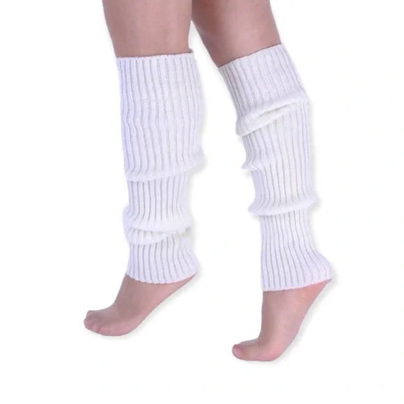 🆕White Knitted Leg Warmers - Picture 3 of 4